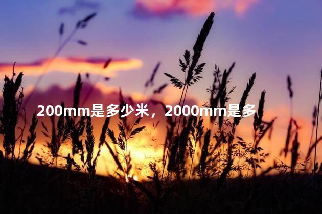200mm是多少米，2000mm是多少米
