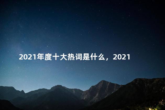 2021年度十大热词是什么，2021年度十大热词是什么