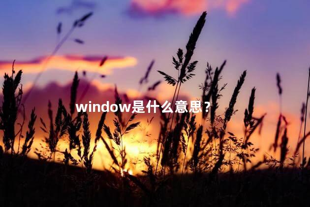 window是什么意思？