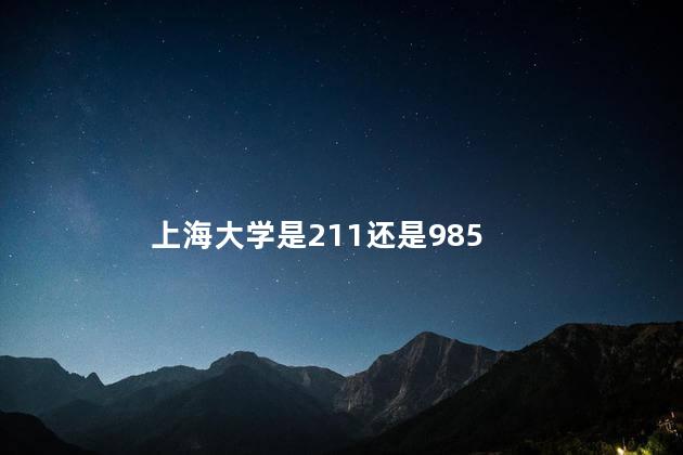 上海大学是211还是985