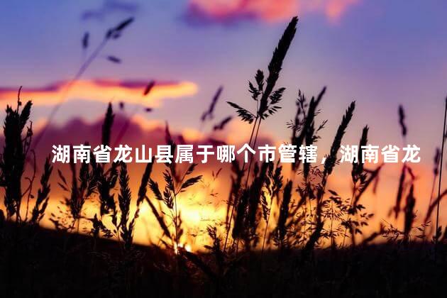 湖南省龙山县属于哪个市管辖，湖南省龙山县属于哪个市管的